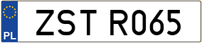 Trailer License Plate